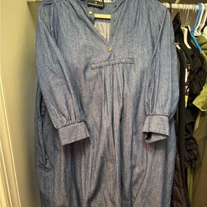 Pomander Place Blue Long Sleeve Dress